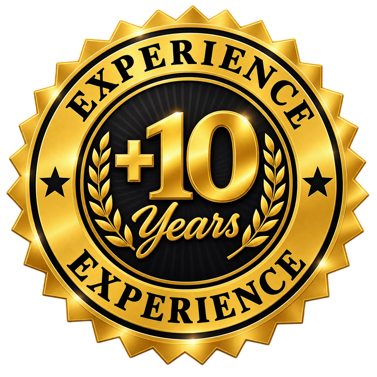 10 plus years of experience badge